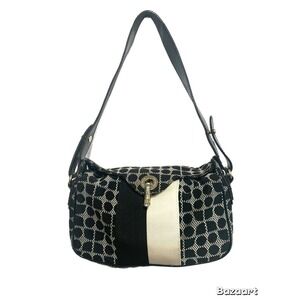 Kate Spade Shoulder handbag Black And White Fabric Patent Leather Strap
